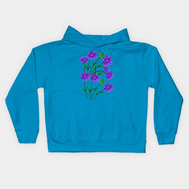 Oenothera tetraptera flowers Kids Hoodie by CindyS